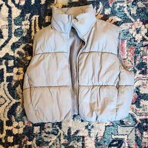 Divided Light Gray Quilted Vest